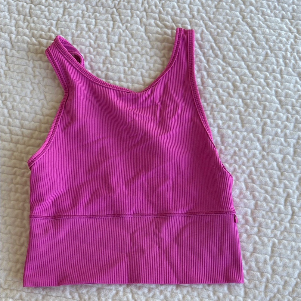 Lululemon Athletica Fuchsia Ribbed Tank